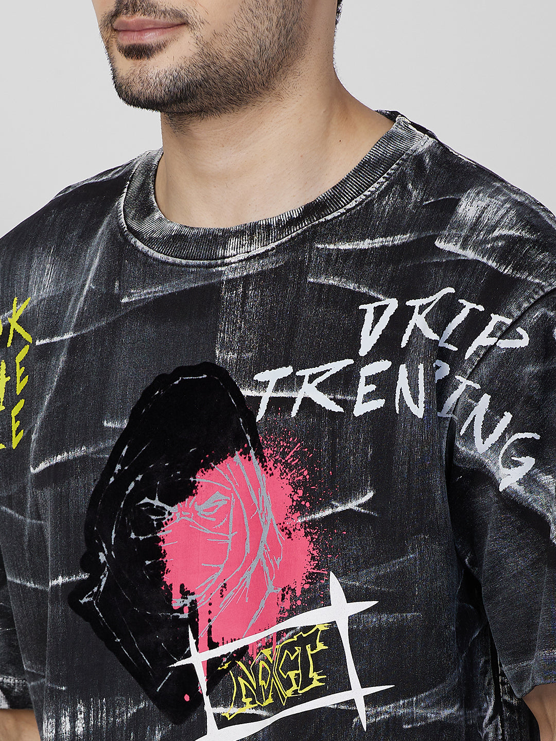Killer Men Black Printed Slim Fit T-Shirt