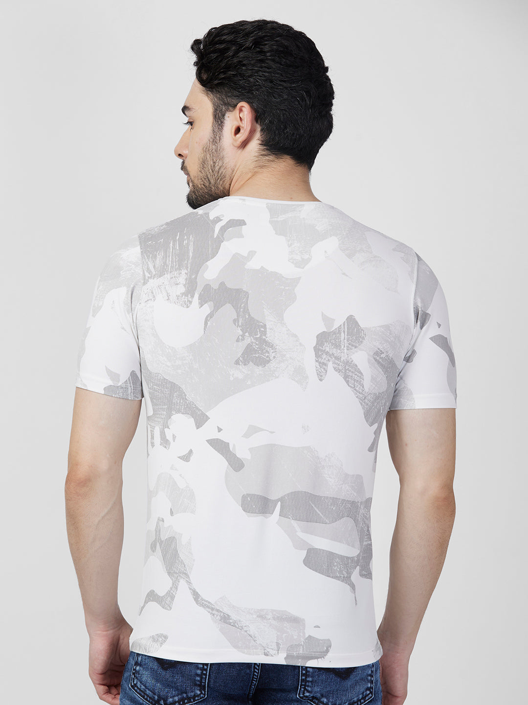 Killer Men Grey Printed Slim Fit T-Shirt