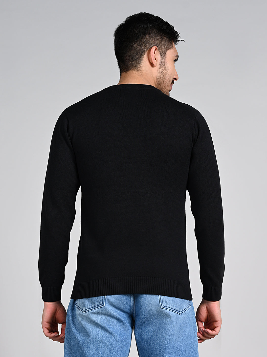 Killer Men Black Printed Flat Knits