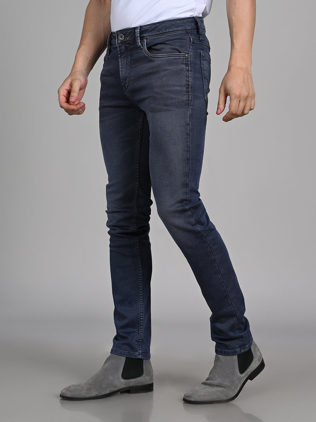 Killer Men Grey Solid Slim Fit Jeans