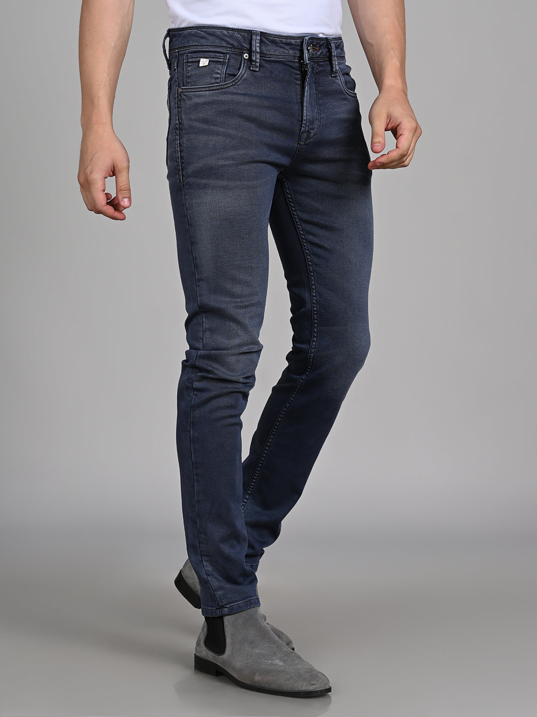 Killer Men Grey Solid Slim Fit Jeans