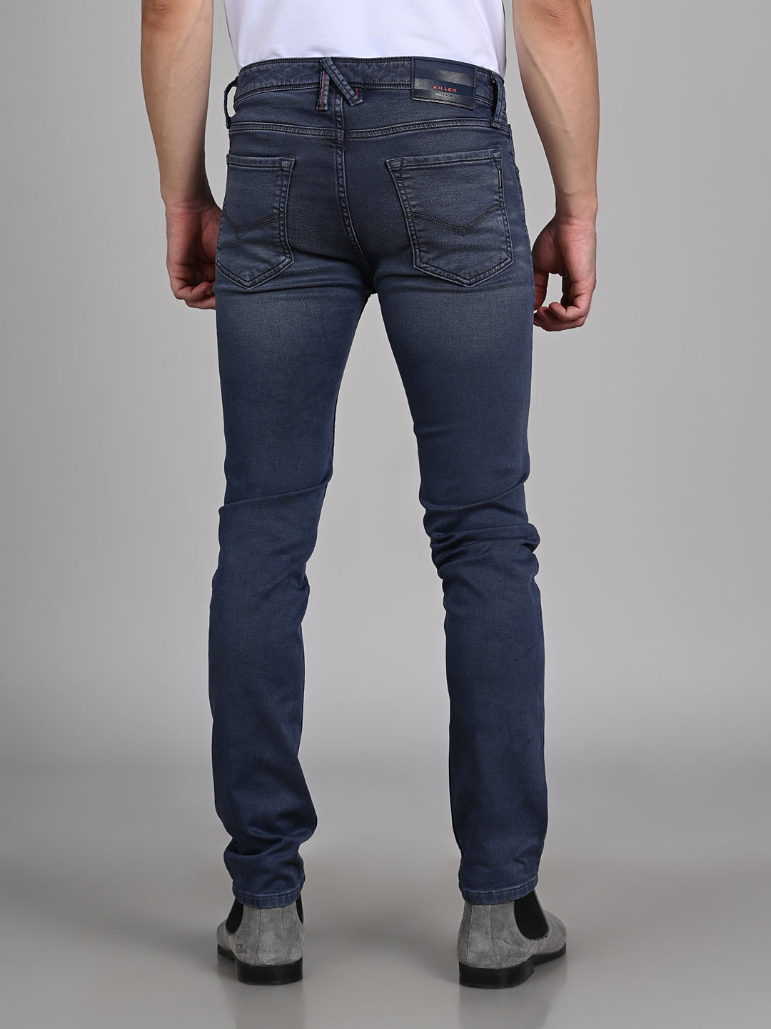 Killer Men Grey Solid Slim Fit Jeans