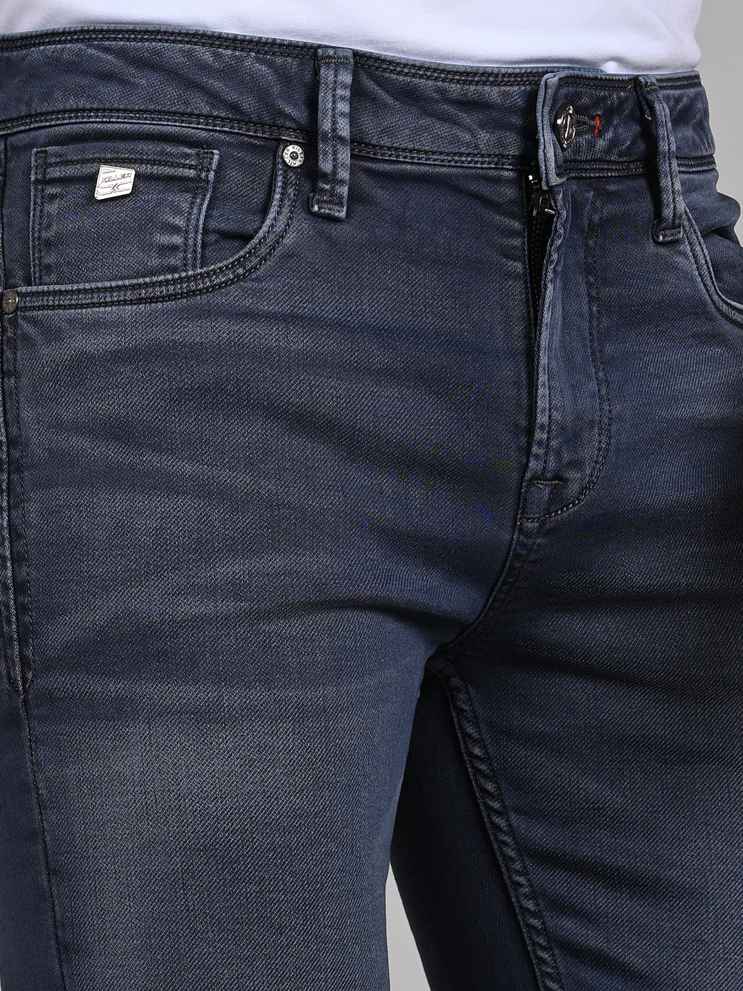 Killer Men Grey Solid Slim Fit Jeans