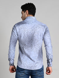 Killer Men Grey Printed Slim Fit Shirts