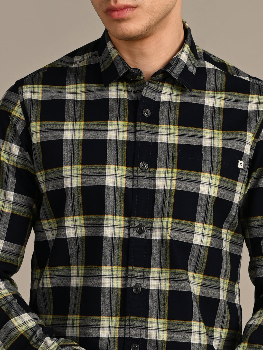 Killer Men Blue Checks Slim Fit Shirts