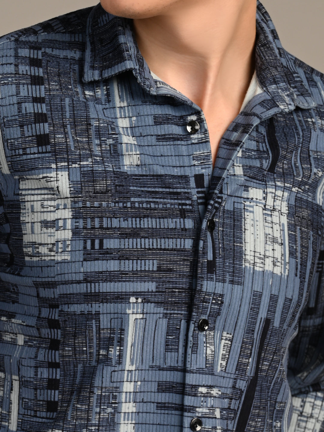 Killer Men Blue Printed Straight Fit Shirts