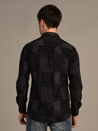 Killer Men Grey Printed Straight Fit Shirts