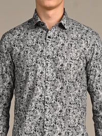 Killer Men Grey Printed Slim Fit Shirts