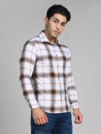 Killer Men Khaki Checks Slim Fit Shirts