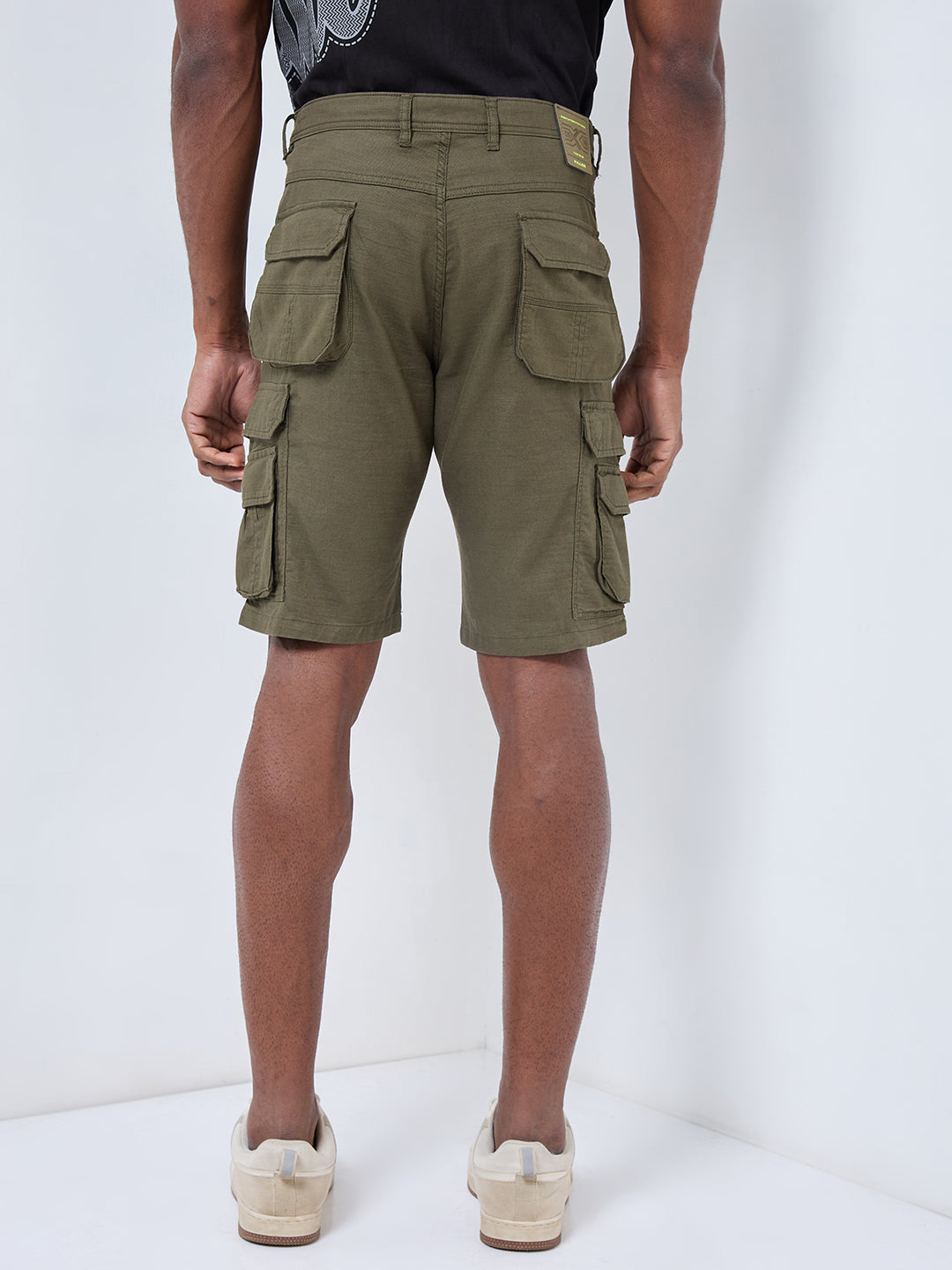 Killer Men Olive Solid Shorts