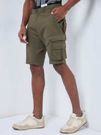 Killer Men Olive Solid Shorts