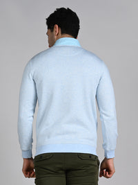 Killer Men High Neck Light Blue Sweat Shirts