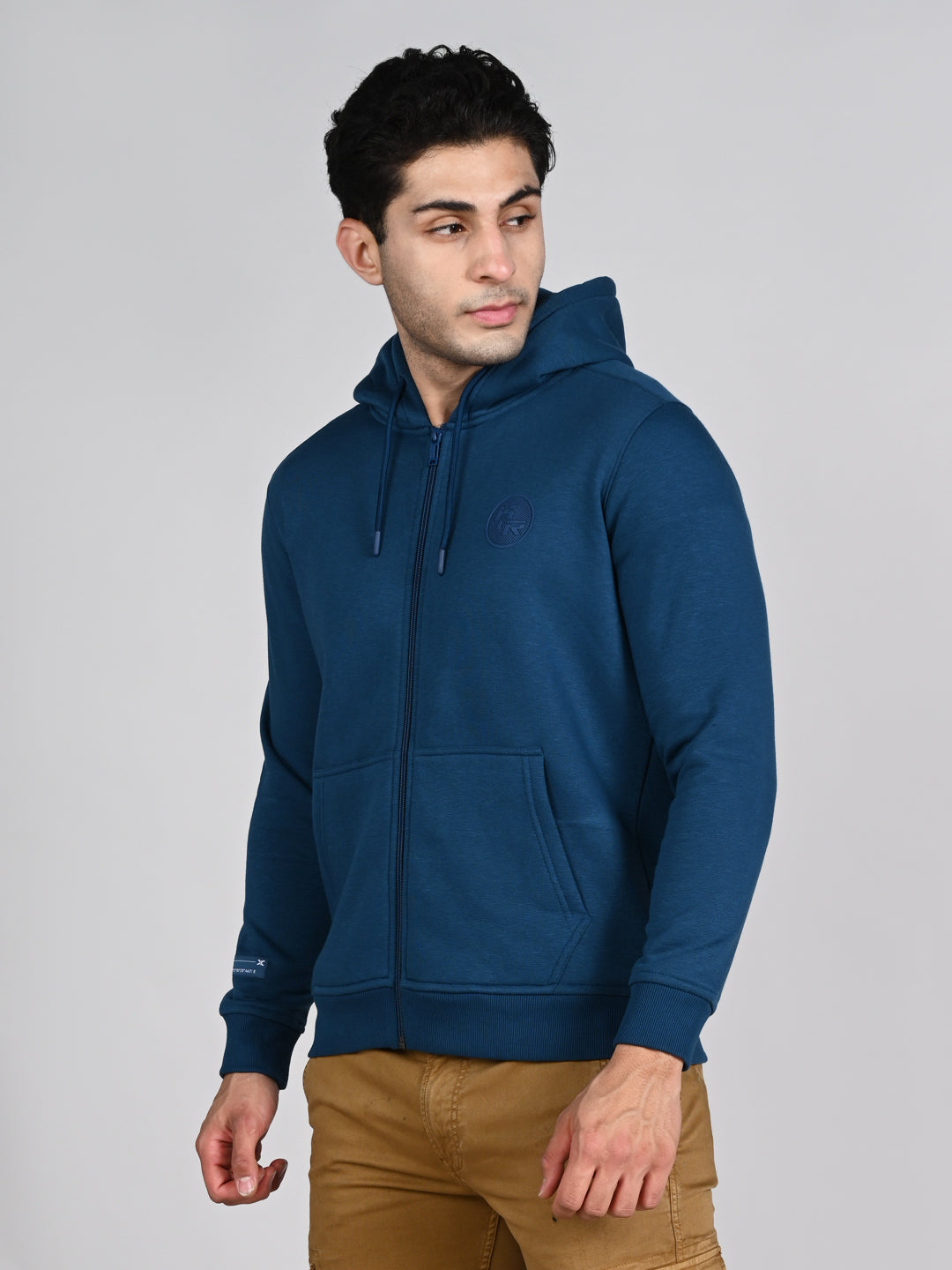 Killer Men Teal Blue Hooded Sweat Shirts