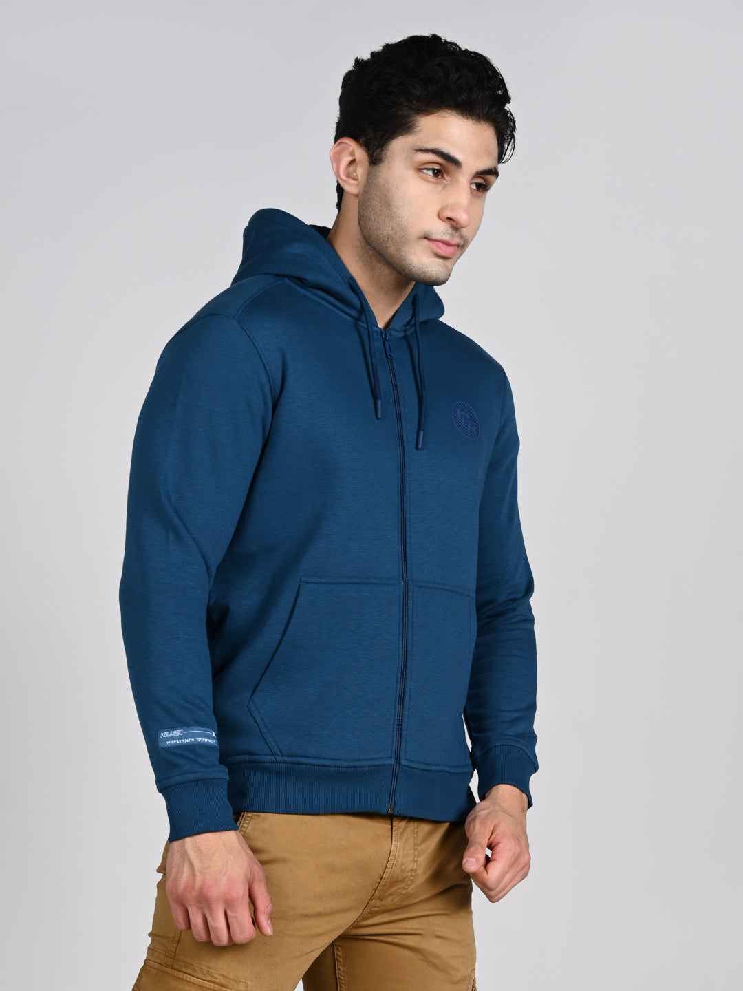 Killer Men Teal Blue Hooded Sweat Shirts