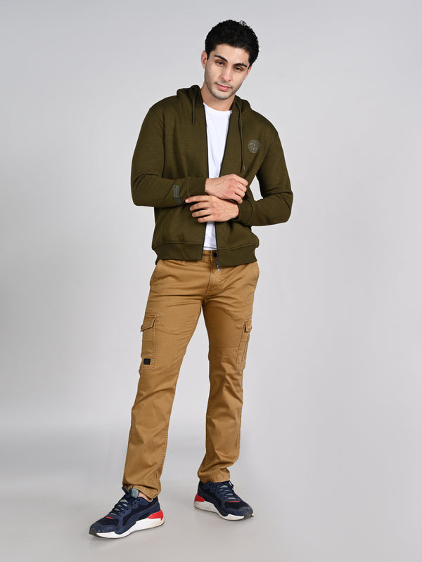 Killer Men Olive Hooded Sweat Shirts