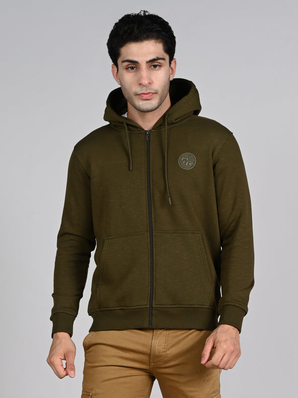 Killer Men Olive Hooded Sweat Shirts