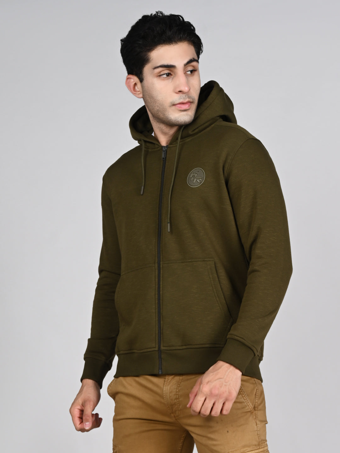 Killer Men Olive Hooded Sweat Shirts