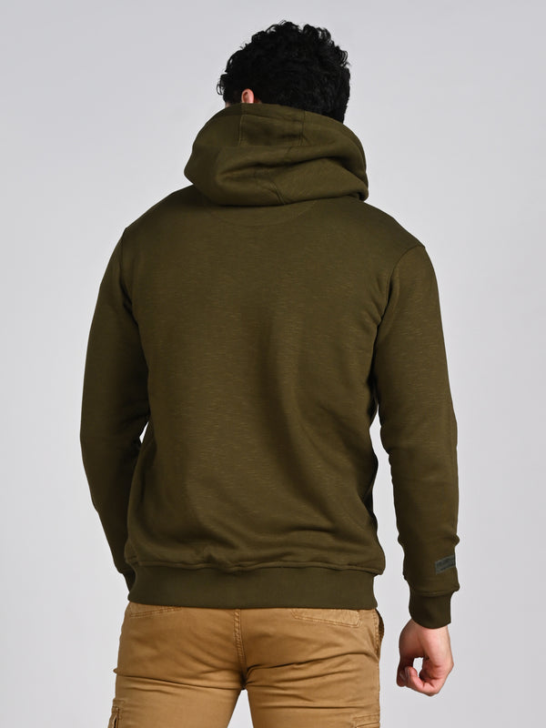 Killer Men Olive Hooded Sweat Shirts