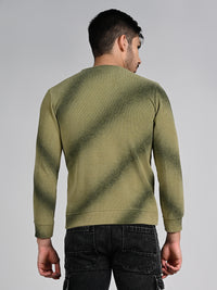 Killer Men Olive Printed Sweat Shirts
