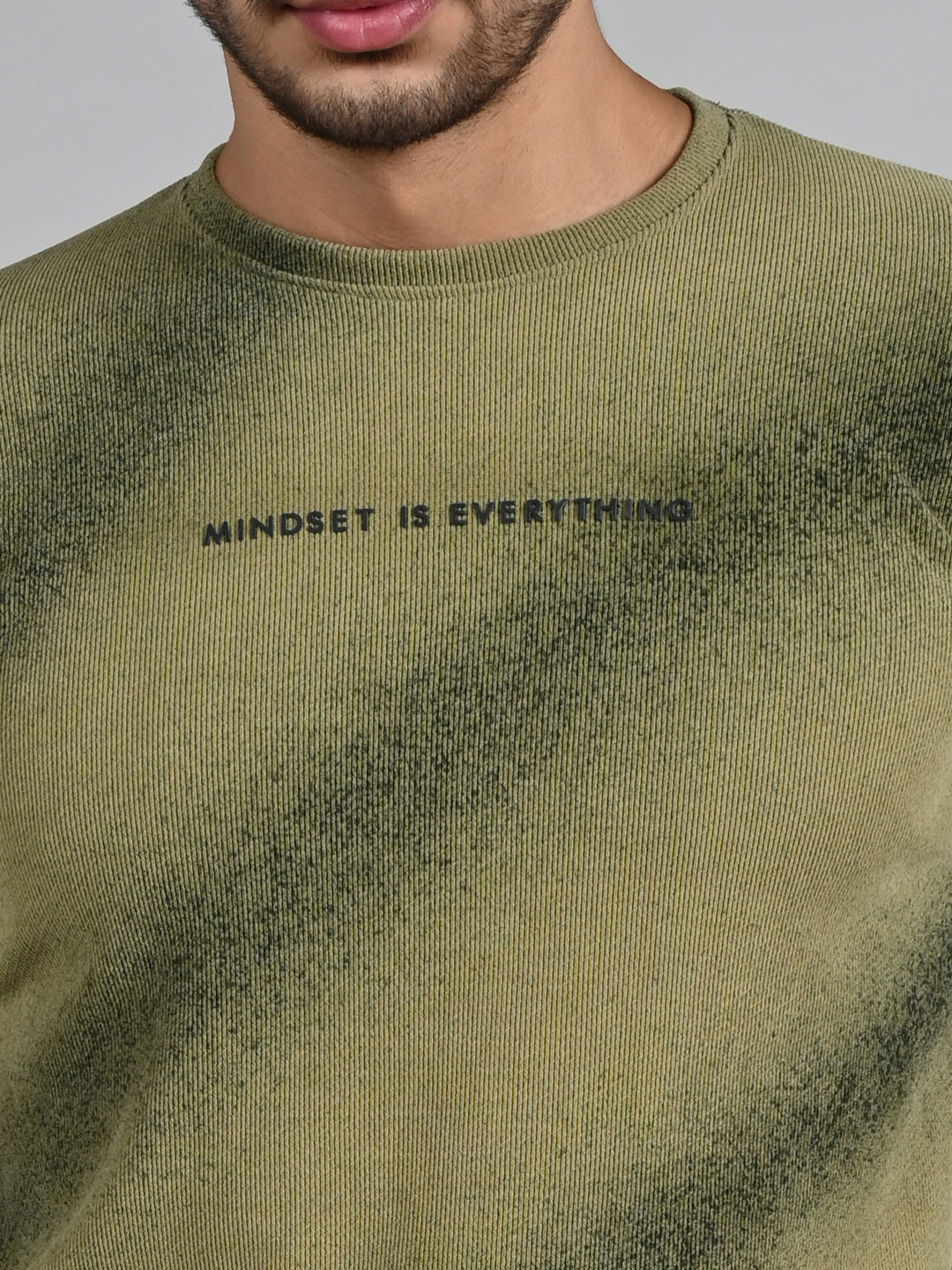 Killer Men Olive Printed Sweat Shirts