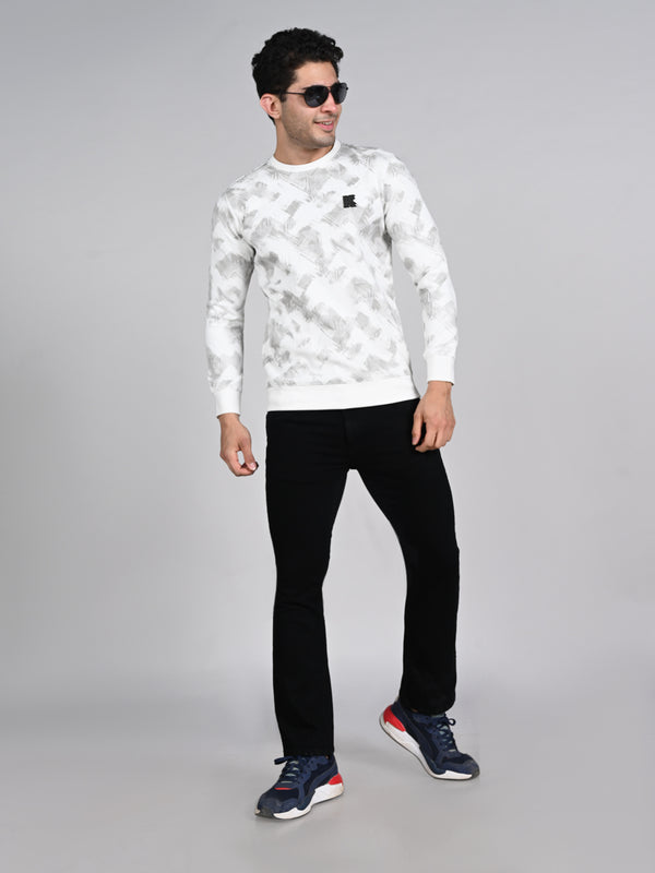 Killer Men White Printed Sweat Shirts
