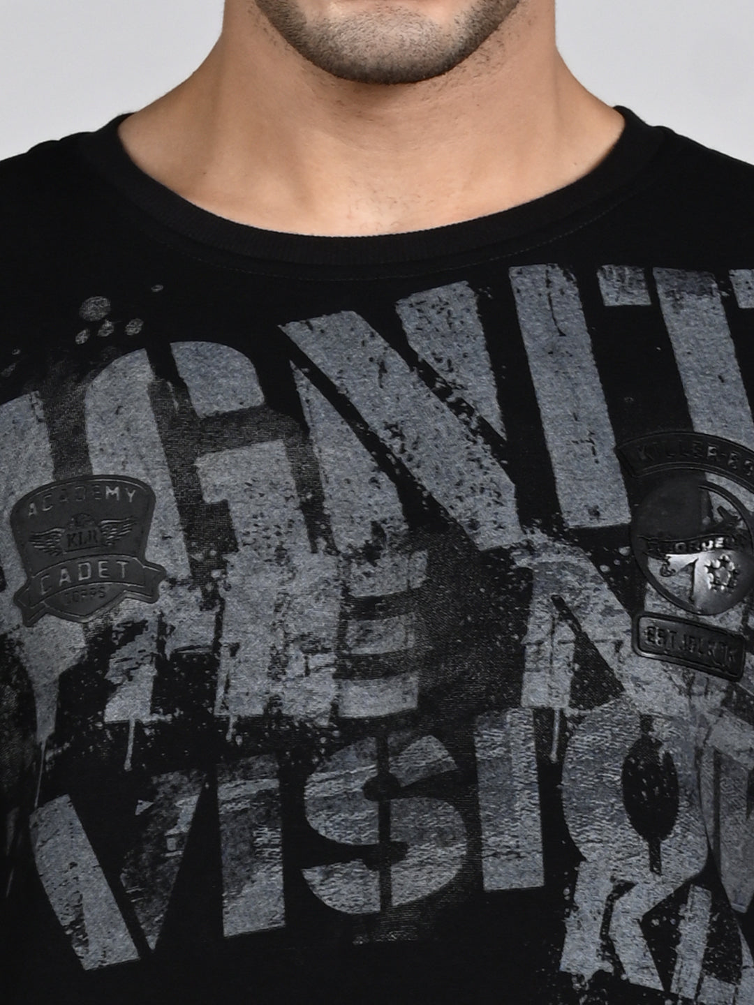 Killer Men Balck Printed Sweat Shirts