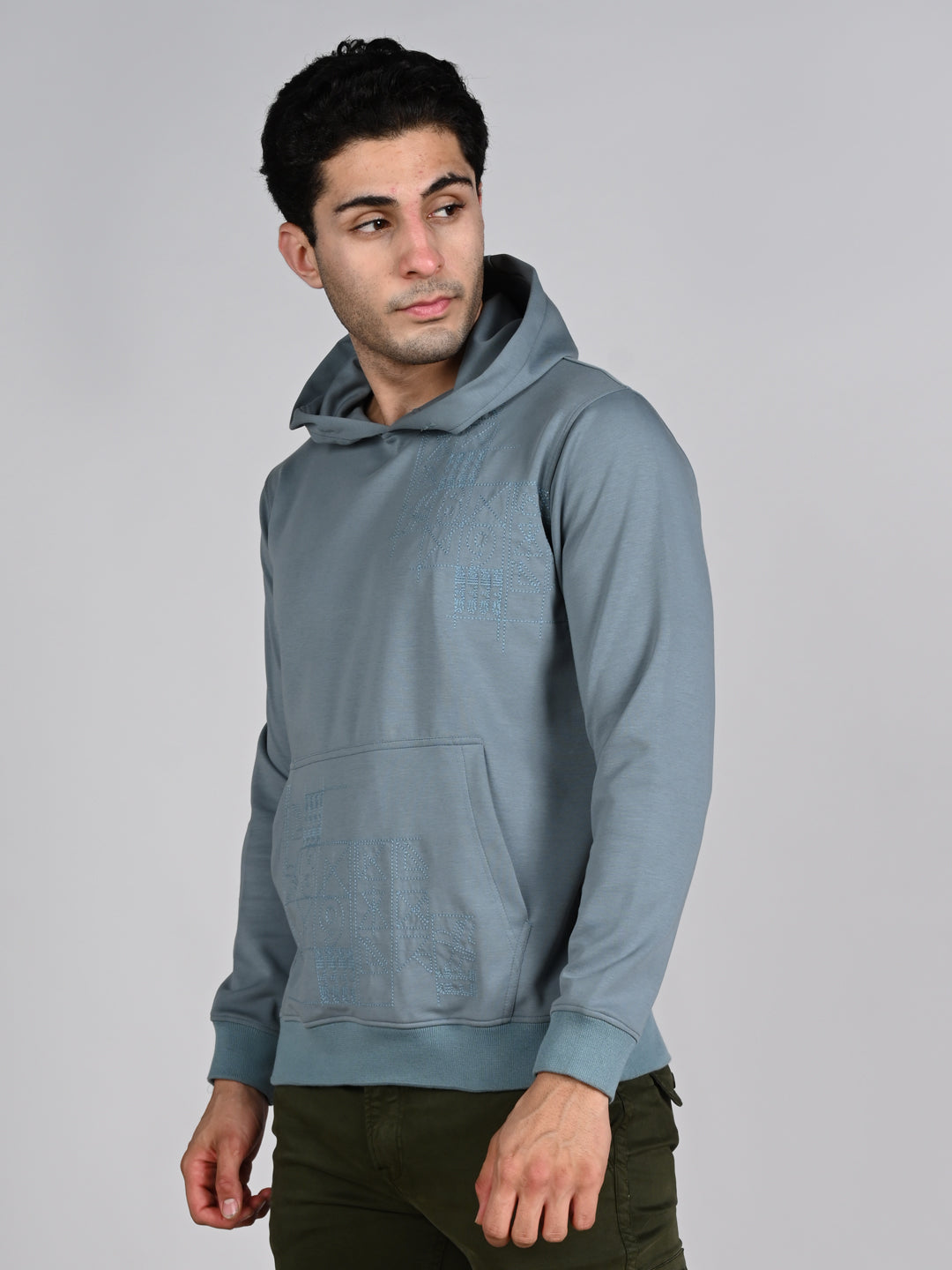 Killer Men Blue Hooded Sweat Shirts