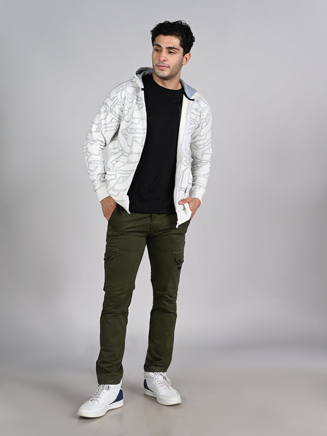 Killer Men White Hooded Sweat Shirts