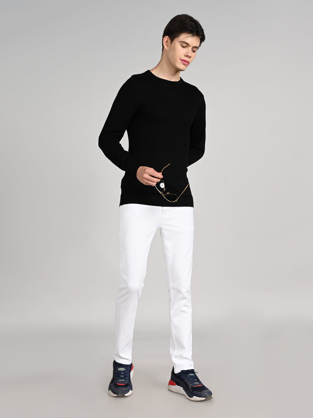 Killer Men Round Neck Balck Sweaters