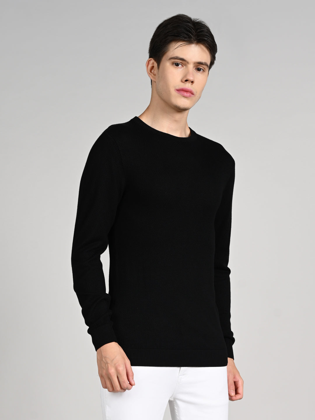 Killer Men Round Neck Balck Sweaters