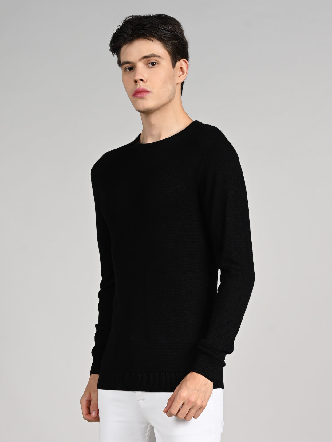 Killer Men Round Neck Balck Sweaters
