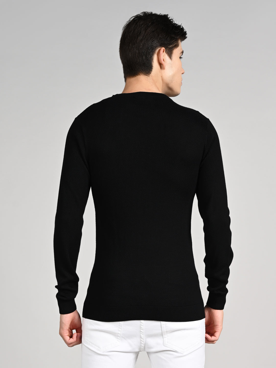 Killer Men Round Neck Balck Sweaters