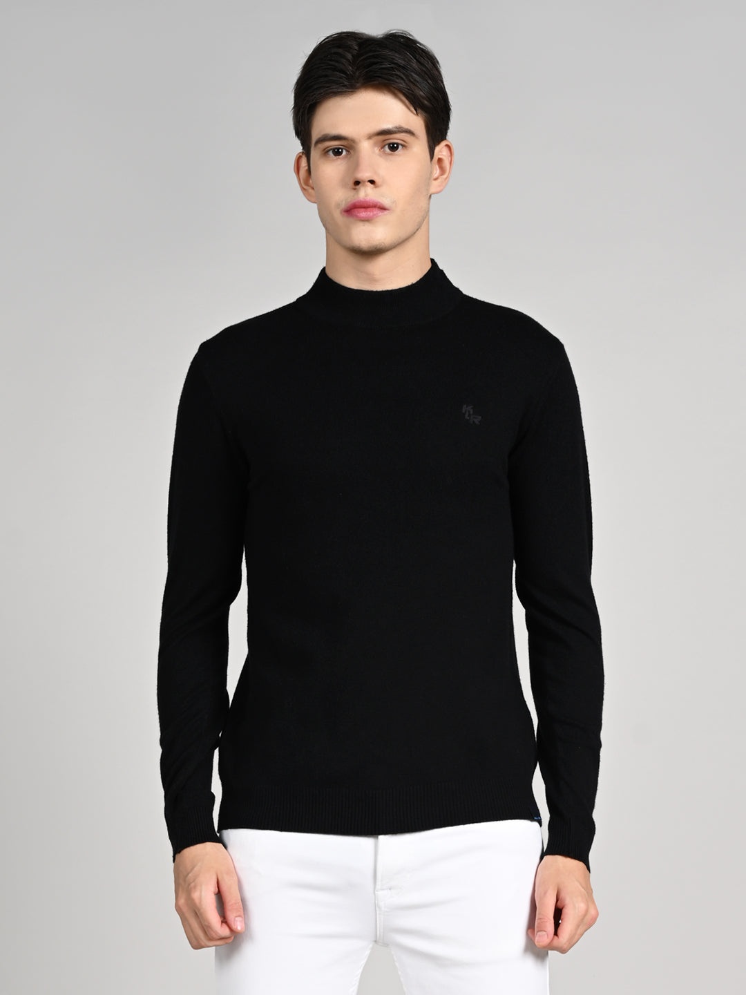 Killer Men High Neck Black Sweaters