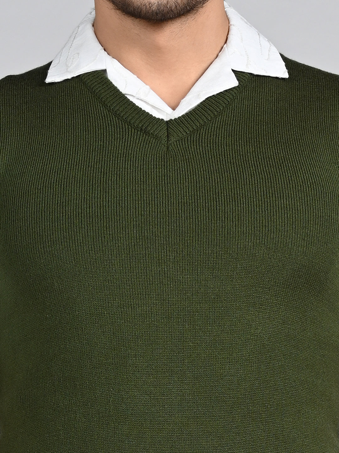 Killer Men V Neck Sleeveless Olive Sweaters
