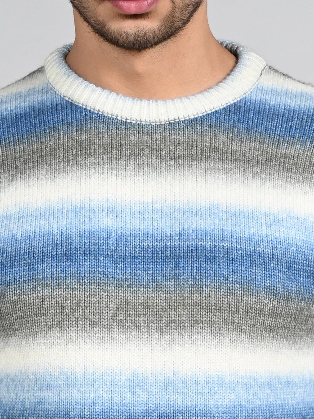 Killer Men Round Neck Khaki Sweaters