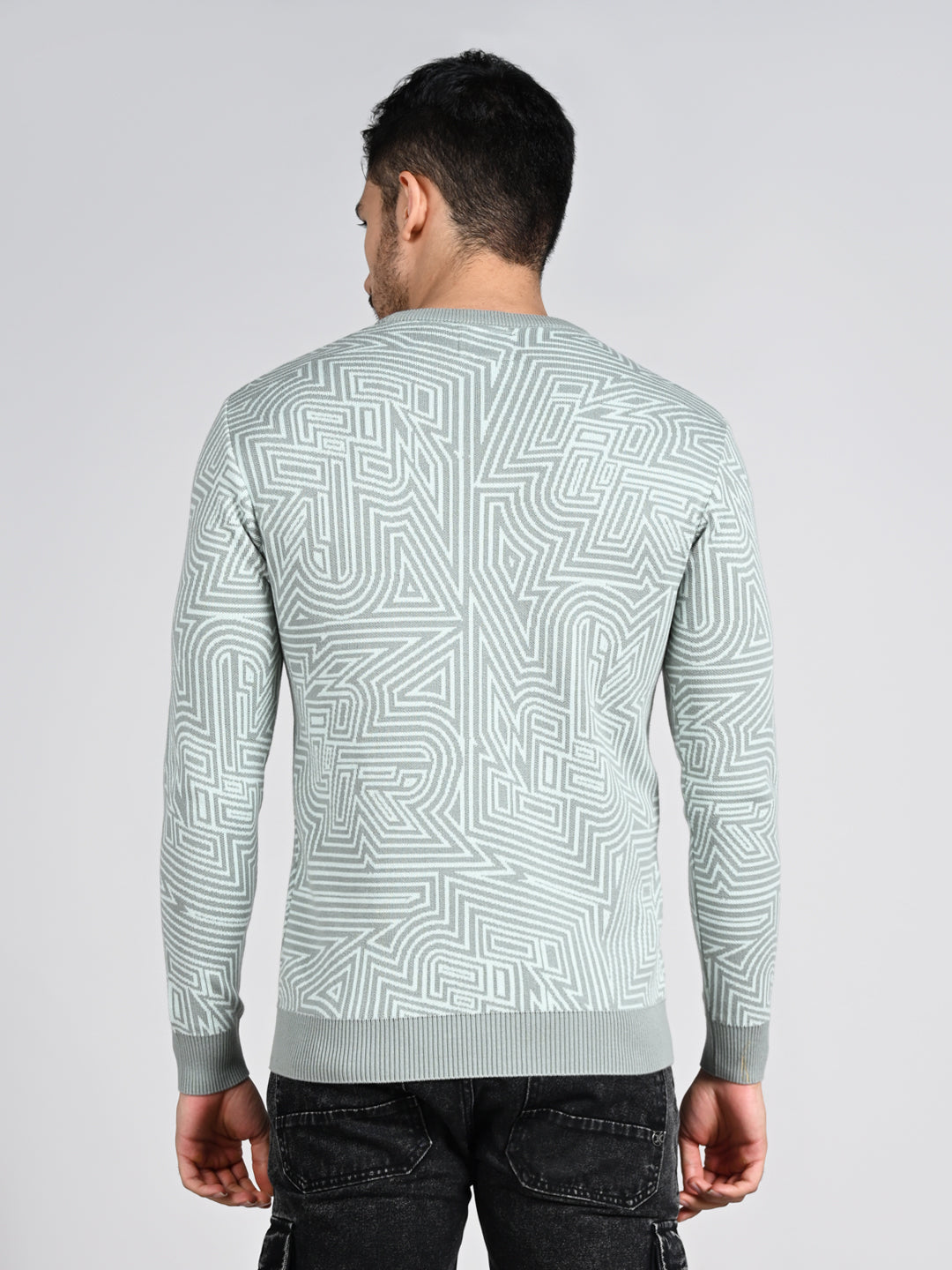 Killer Men Round Neck Green Sweaters