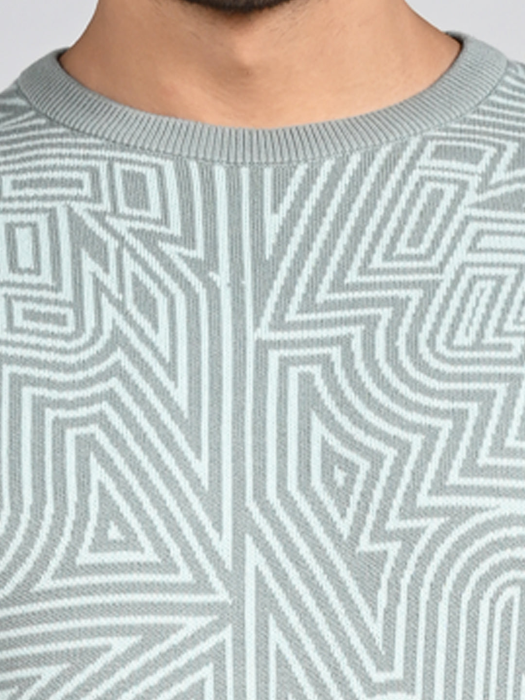 Killer Men Round Neck Green Sweaters