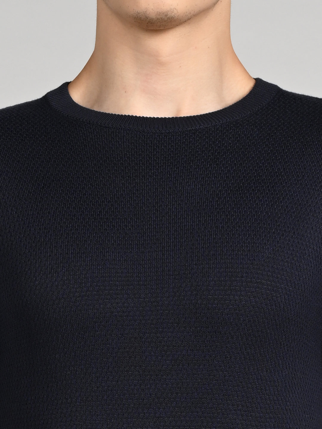 Killer Men Round Neck Blue Sweaters