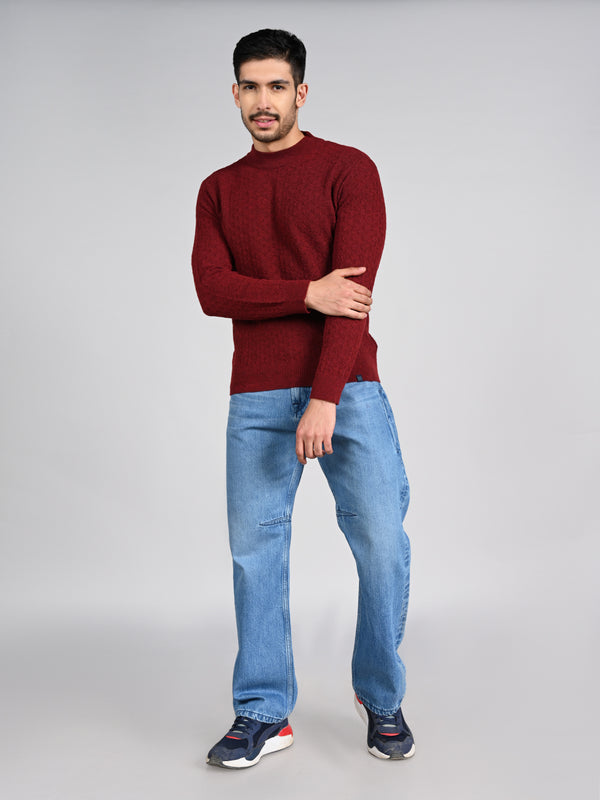 Killer Men High Neck Wine Sweaters