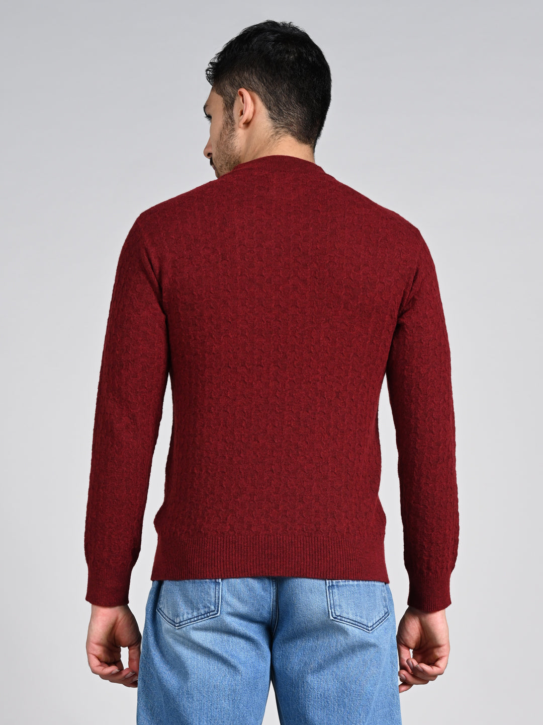 Killer Men High Neck Wine Sweaters