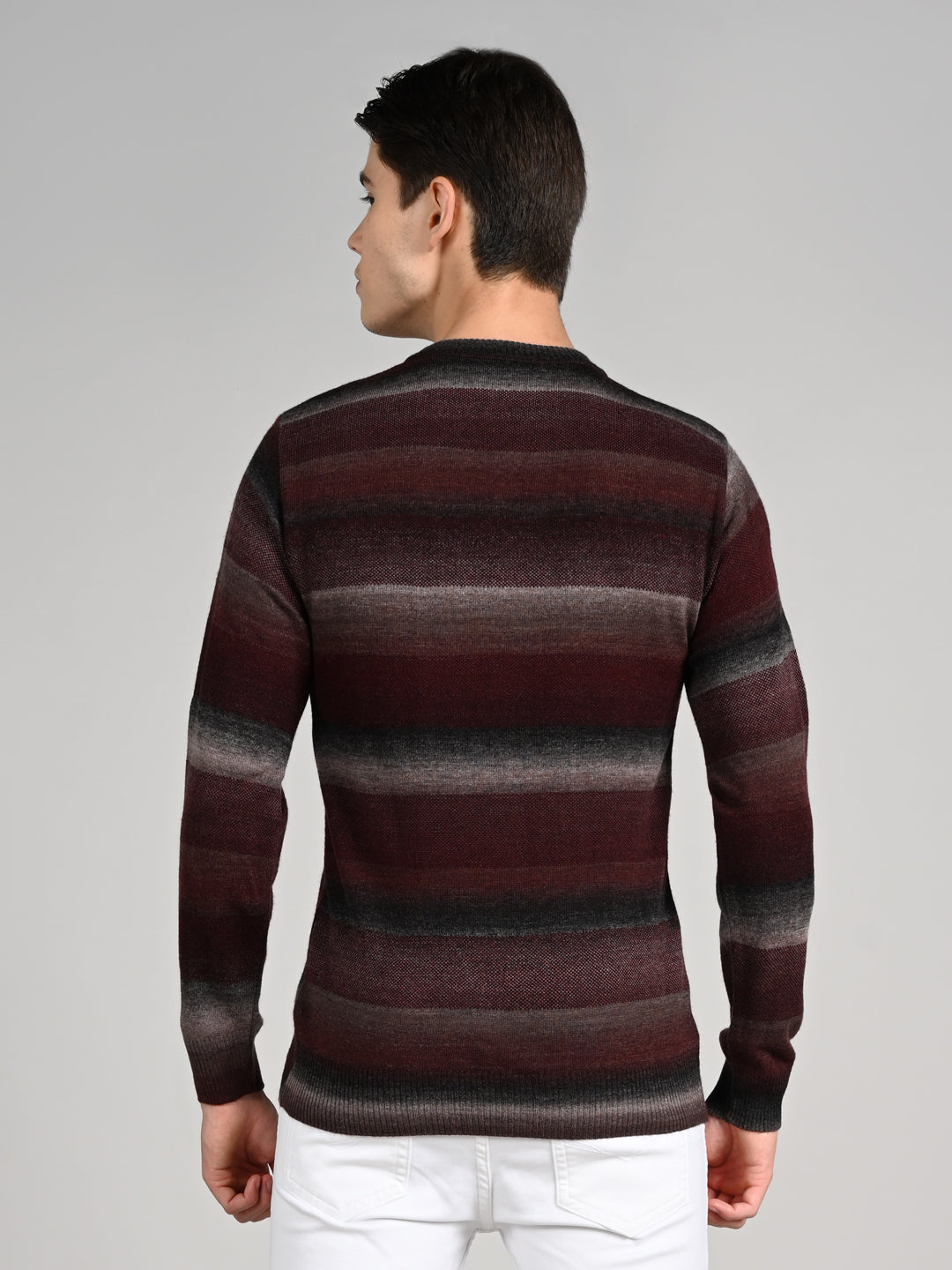 Killer Men Round Neck Wine Sweaters