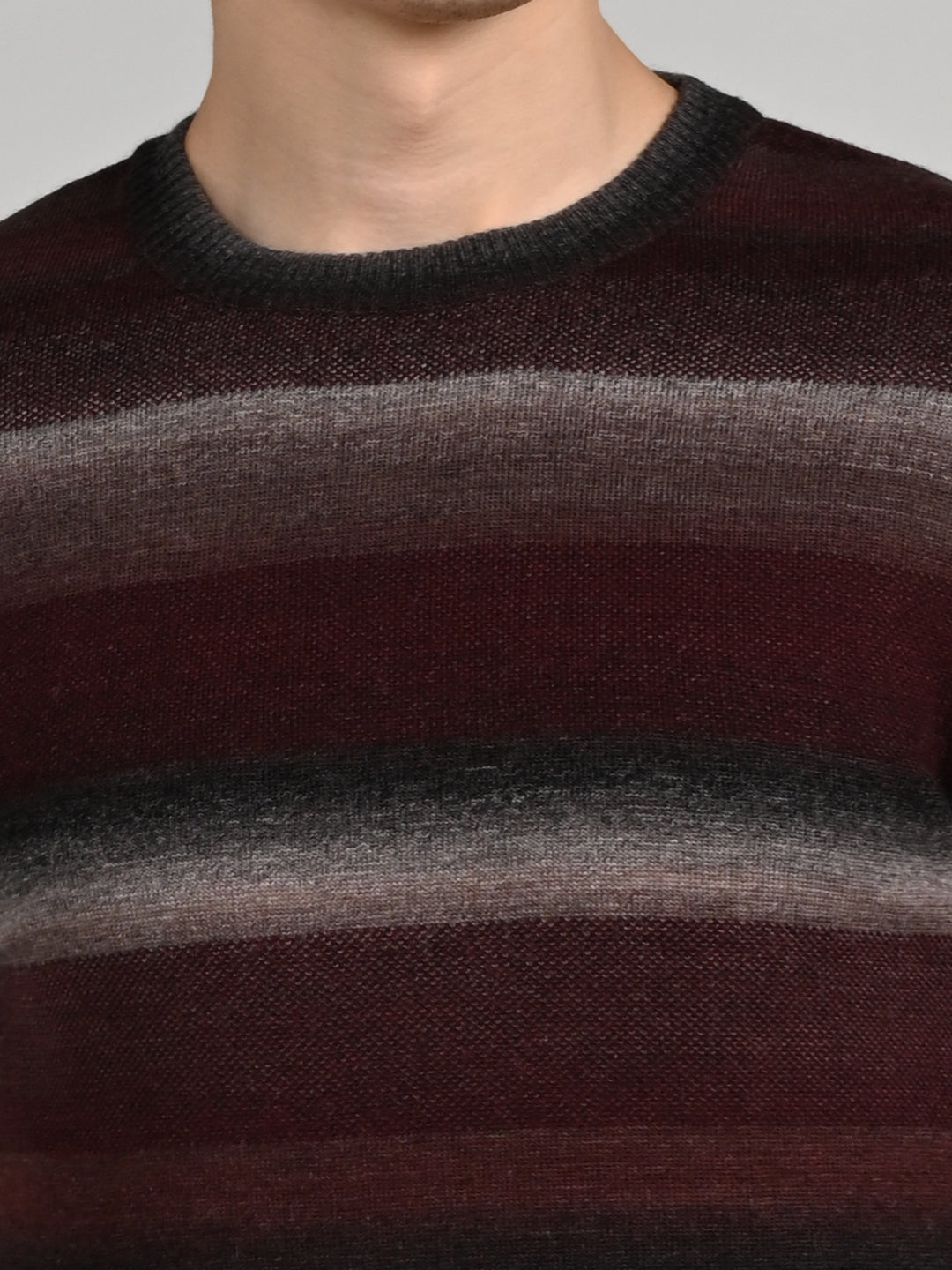 Killer Men Round Neck Wine Sweaters