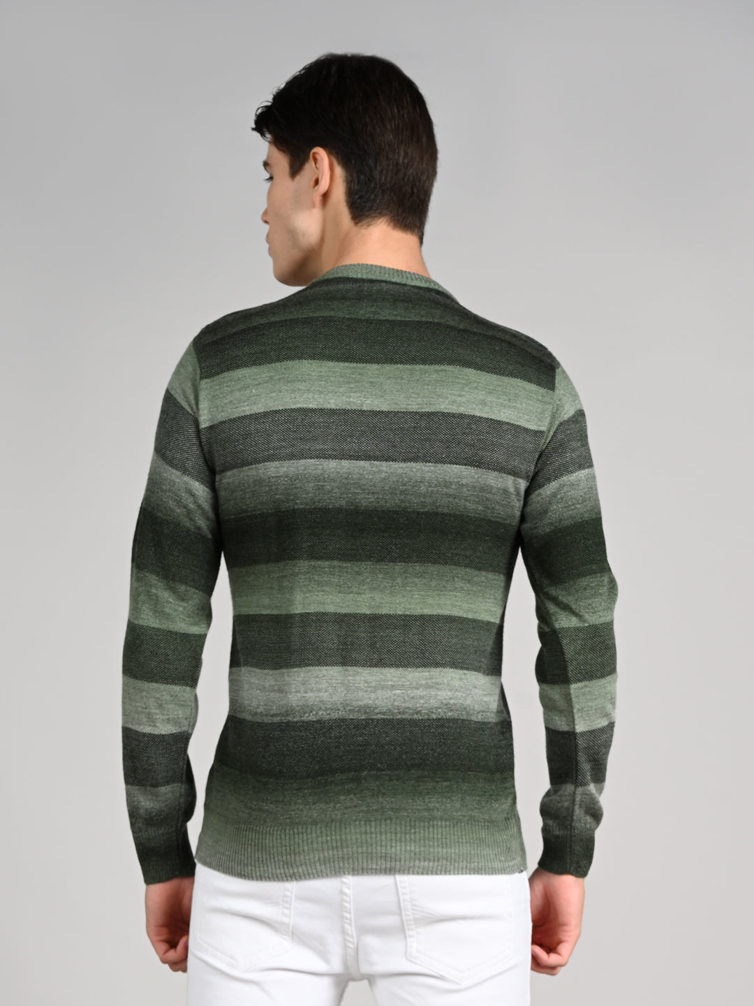 Killer Men Round Neck Green Sweaters