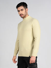 Killer Men High Neck Beige Sweaters