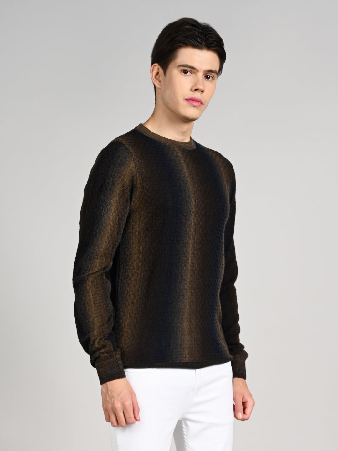 Killer Men Round Neck Navy Sweaters