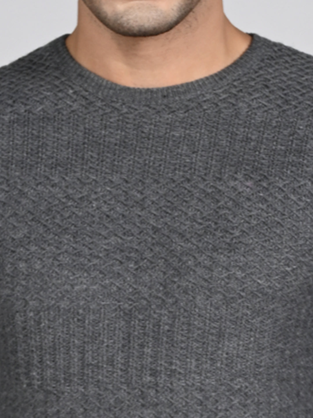 Killer Men Round Neck Grey Sweaters