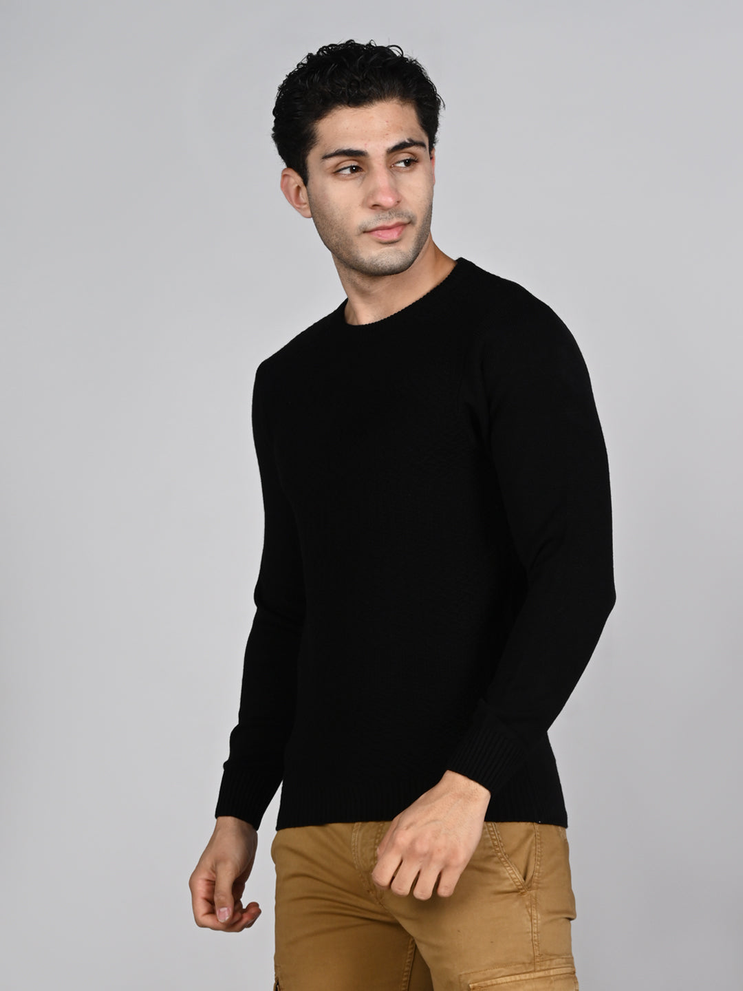 Killer Men Round Neck Balck Sweaters