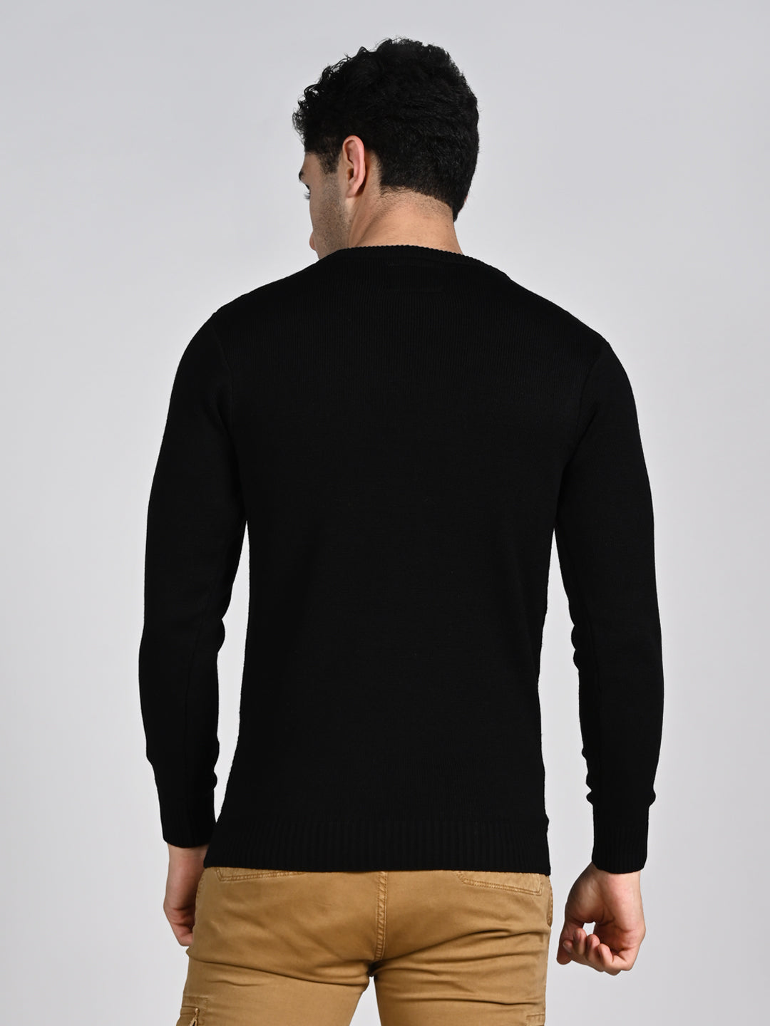 Killer Men Round Neck Balck Sweaters