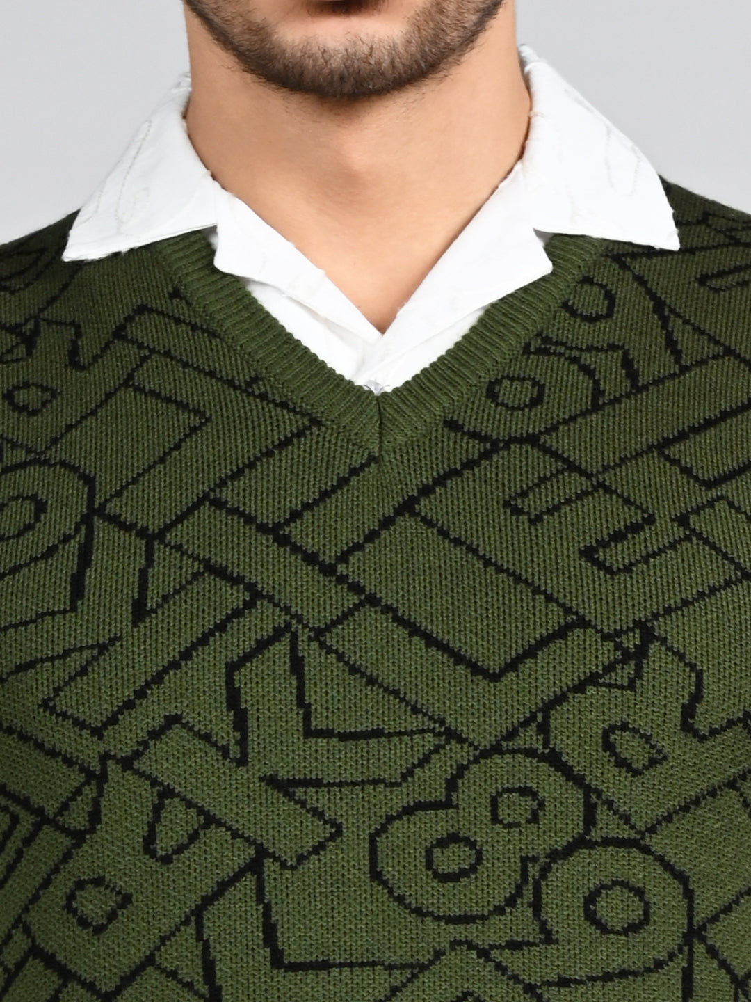 Killer Men V Neck Sleeveless Dark Olive Sweaters