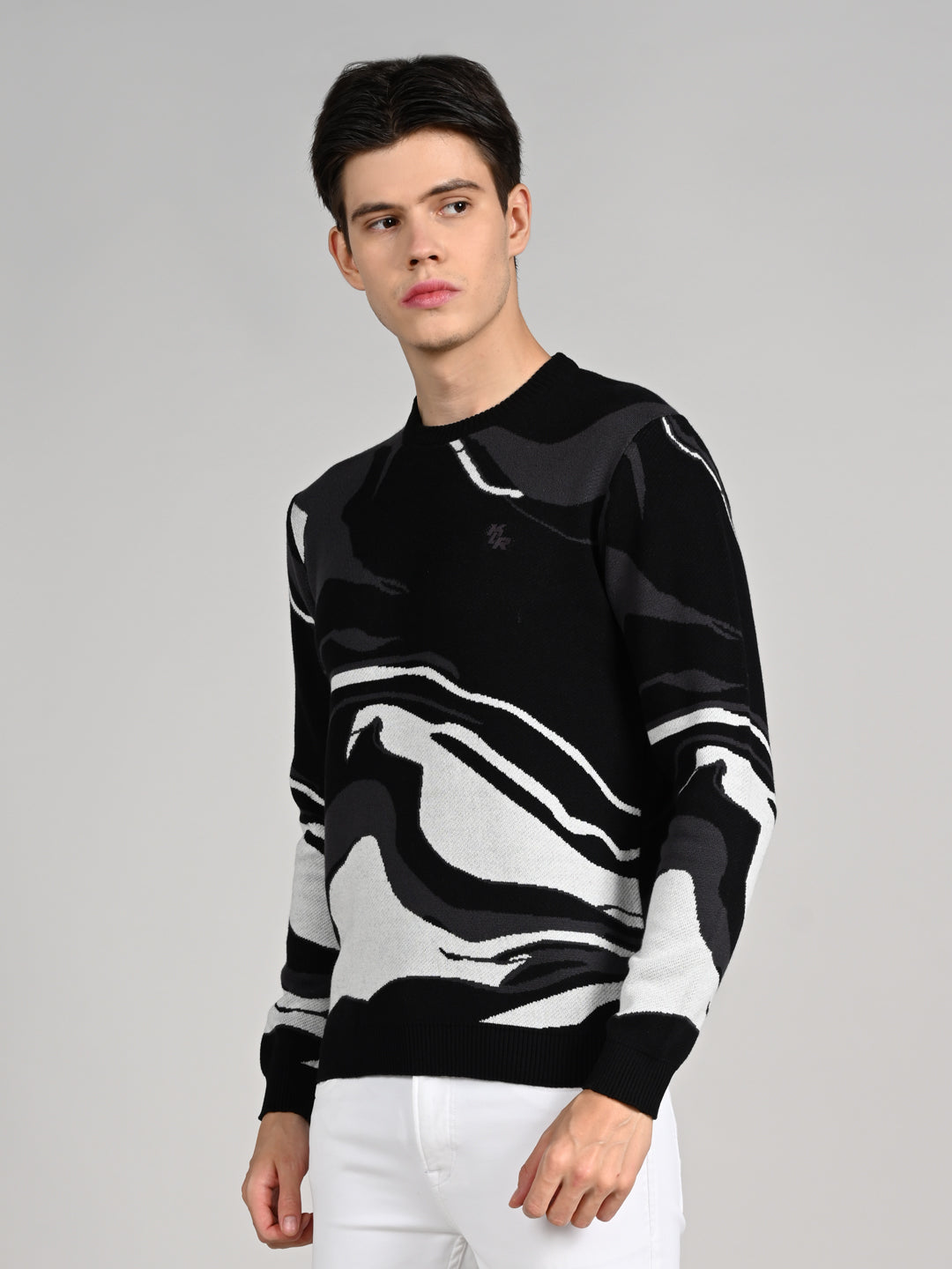 Killer Men Round Neck Balck Sweaters